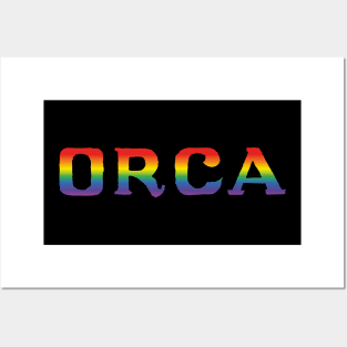 Jaws — Orca signage (rainbow effect) Posters and Art